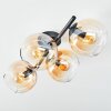 Koyoto Plafoniera, Lampada a sfera Ambrato, Chiaro, 4-Luci