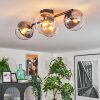 Koyoto Plafoniera, Lampada a sfera Ambrato, Chiaro, Grigio fumo, 4-Luci