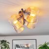 Koyoto Plafoniera, Lampada a sfera Ambrato, Chiaro, 4-Luci