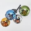 Koyoto Plafoniera, Lampada a sfera Blu, Cromo, Oro, Verde, Grigio fumo, 4-Luci