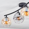 Ripoll Plafoniera, Lampada a sfera Ambrato, Chiaro, Grigio fumo, 4-Luci