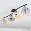 Ripoll Plafoniera, Lampada a sfera Ambrato, Chiaro, Grigio fumo, 4-Luci