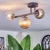 Chehalis Plafoniera, Lampada a sfera Ambrato, Chiaro, Grigio fumo, 3-Luci
