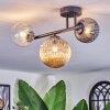 Chehalis Plafoniera, Lampada a sfera Ambrato, Chiaro, Grigio fumo, 3-Luci