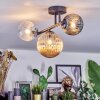 Chehalis Plafoniera, Lampada a sfera Ambrato, Chiaro, Grigio fumo, 3-Luci