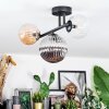 Chehalis Plafoniera, Lampada a sfera Ambrato, Chiaro, Grigio fumo, 3-Luci