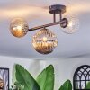 Chehalis Plafoniera, Lampada a sfera Ambrato, Chiaro, Grigio fumo, 3-Luci