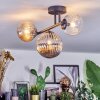 Chehalis Plafoniera, Lampada a sfera Ambrato, Chiaro, Grigio fumo, 3-Luci