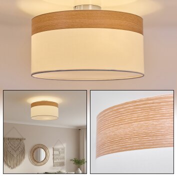 Pontresina Plafoniera Nichel opaco, 3-Luci