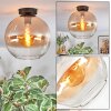 Koyoto Plafoniera, Lampada a sfera 30 cm Ambrato, Chiaro, 1-Luce