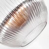 Koyoto Plafoniera, Lampada a sfera 30 cm Chiaro, Grigio fumo, 1-Luce