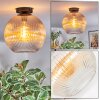 Koyoto Plafoniera, Lampada a sfera 30 cm Ambrato, Chiaro, 1-Luce