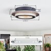Lidor Plafoniera LED Oro, Nero, 1-Luce