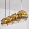 Koyoto Lampadario a sospensione, Lampada a sfera, Lampada a sospensione Oro, Chiaro, 4-Luci