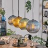 Koyoto Lampadario a sospensione, Lampada a sfera, Lampada a sospensione Blu, Oro, Verde, 4-Luci