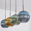 Koyoto Lampadario a sospensione, Lampada a sfera, Lampada a sospensione Blu, Oro, Verde, 4-Luci