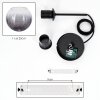 Koyoto Lampadario a sospensione, Lampada a sfera, Lampada a sospensione Chiaro, Grigio fumo, 1-Luce