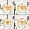 Koyoto Lampadario a sospensione, Lampada a sfera, Lampada a sospensione Ambrato, Chiaro, 1-Luce
