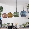 Koyoto Lampadario a sospensione, Lampada a sfera, Lampada a sospensione Blu, Oro, Verde, Ramato, 4-Luci