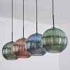 Koyoto Lampadario a sospensione, Lampada a sfera, Lampada a sospensione Blu, Verde, Ramato, 4-Luci