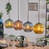 Koyoto Lampadario a sospensione, Lampada a sfera, Lampada a sospensione Blu, Oro, Verde, Ramato, 4-Luci