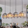 Koyoto Lampadario a sospensione, Lampada a sfera, Lampada a sospensione Ambrato, Chiaro, Grigio fumo, 4-Luci