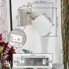 Fonik Applique, Faretto da parete Cromo, Sabbia, 1-Luce