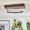 Galen Plafoniera LED Aspetto del legno, Nero, 1-Luce