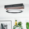 Galen Plafoniera LED Aspetto del legno, Nero, 1-Luce
