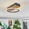 Galen Plafoniera LED Aspetto del legno, Nero, 1-Luce