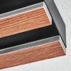 Galen Plafoniera LED Aspetto del legno, Nero, 1-Luce