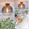 Koyoto Plafoniera, Lampada a sfera 30 cm Chiaro, Grigio fumo, 1-Luce