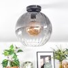 Koyoto Plafoniera, Lampada a sfera 30 cm Chiaro, Grigio fumo, 1-Luce