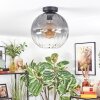 Koyoto Plafoniera, Lampada a sfera 30 cm Chiaro, Grigio fumo, 1-Luce