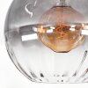 Koyoto Plafoniera, Lampada a sfera 30 cm Chiaro, Grigio fumo, 1-Luce