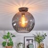 Koyoto Plafoniera, Lampada a sfera 30 cm Grigio fumo, 1-Luce