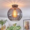 Koyoto Plafoniera, Lampada a sfera 30 cm Grigio fumo, 1-Luce