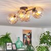 Koyoto Plafoniera, Lampada a sfera Ambrato, Chiaro, 4-Luci