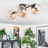Koyoto Plafoniera, Lampada a sfera Ambrato, Chiaro, 4-Luci