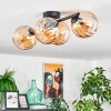Koyoto Plafoniera, Lampada a sfera Ambrato, 4-Luci