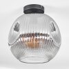 Ripoll Plafoniera, Lampada a sfera Chiaro, Grigio fumo, 1-Luce