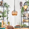 Koyoto Lampadario a sospensione, Lampada a sfera, Lampada a sospensione 20 cm Ambrato, 1-Luce