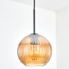 Koyoto Lampadario a sospensione, Lampada a sfera, Lampada a sospensione 20 cm Ambrato, 1-Luce