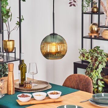 Koyoto Lampadario a sospensione, Lampada a sfera, Lampada a sospensione Verde, 1-Luce