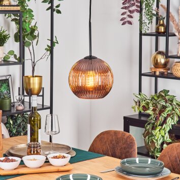 Koyoto Lampadario a sospensione, Lampada a sfera, Lampada a sospensione Ramato, 1-Luce