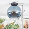 Koyoto Plafoniera, Lampada a sfera 25 cm Blu, Chiaro, 1-Luce