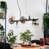 Gastor Lampadario a sospensione, Lampada a sfera, Lampada a sospensione Ambrato, Chiaro, Grigio fumo, 8-Luci