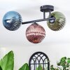 Chehalis Plafoniera, Lampada a sfera Blu, Verde, Ramato, 3-Luci