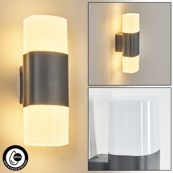 Felor Lampada da parete per esterno, Lampade Up & Down, Applique LED Antracite, 2-Luci