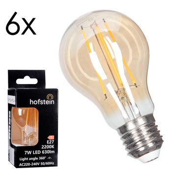 E27 LED 7 Watt bianco caldo 630 Lumen